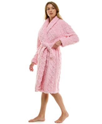 Women's Textured Shawl Collar Robe