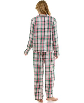 Women's 2-Piece Plaid Top and Pants Set