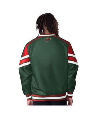 Men's Green Minnesota Wild Reliever V-Neck Pullover Jacket