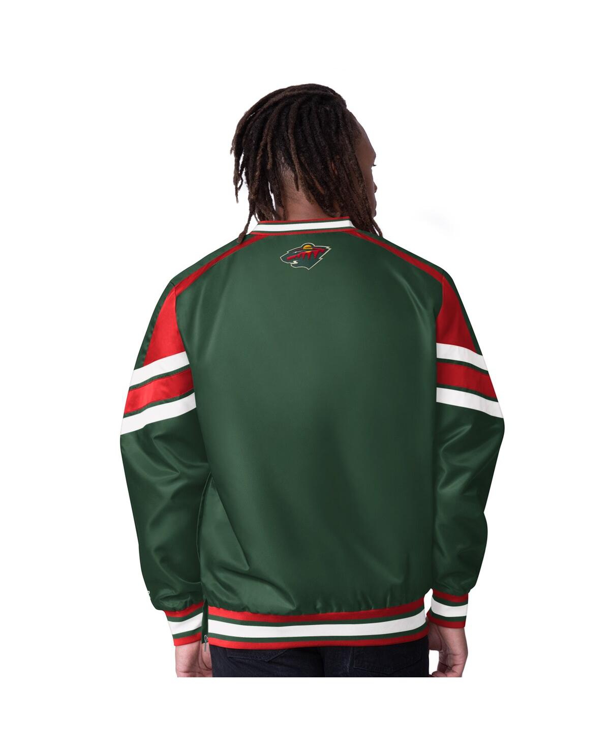 Starter Men's Green Minnesota Wild Reliever V-Neck Pullover Jacket