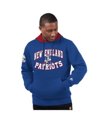 Starter - Men's Royal New England Patriots Thursday Night Gridiron  Logo Pullover Hoodie