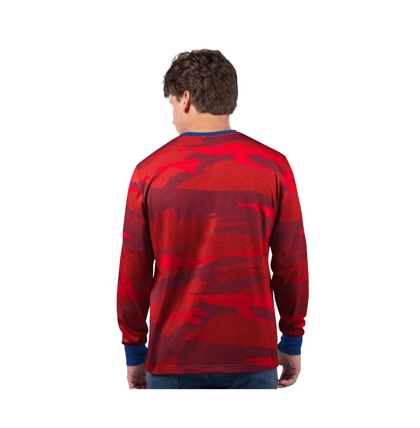 Мужская футболка Starter Red New England Patriots Thursday Night Gridiron Logo Long Sleeve — фото 2