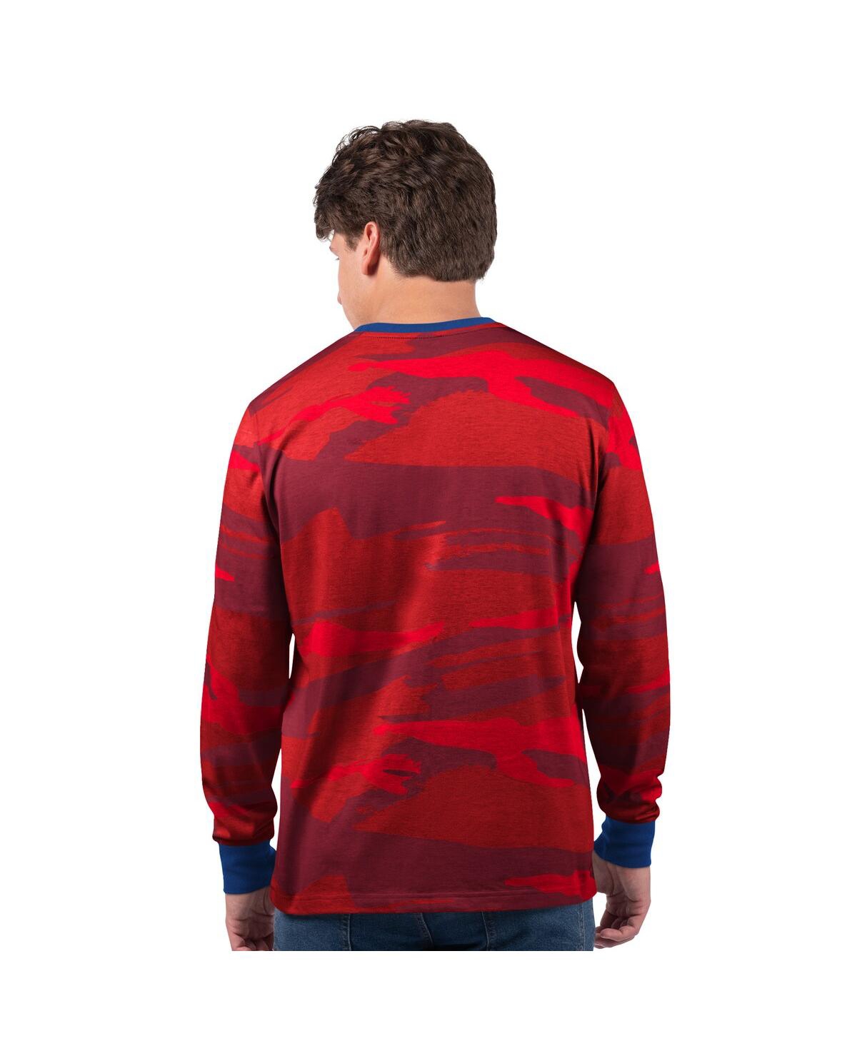 Starter Men's Red New England Patriots Thursday Night Gridiron Logo Long Sleeve T-Shirt