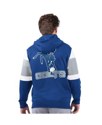 Men's Royal Indianapolis Colts Extreme Logo Full-Zip Hoodie
