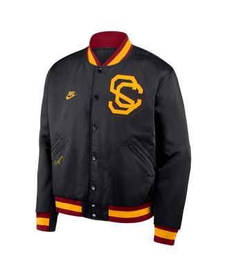Men's Black USC Trojans Legacy Full-Snap Bomber Jacket