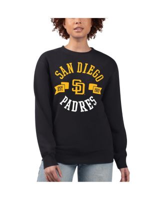 G-III 4Her by Carl Banks - Women's Black San Diego Padres Team Logo Fleece Pullover Sweatshirt