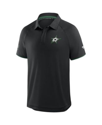 Men's Black Dallas Stars Authentic Pro Rink Raglan Polo Shirt