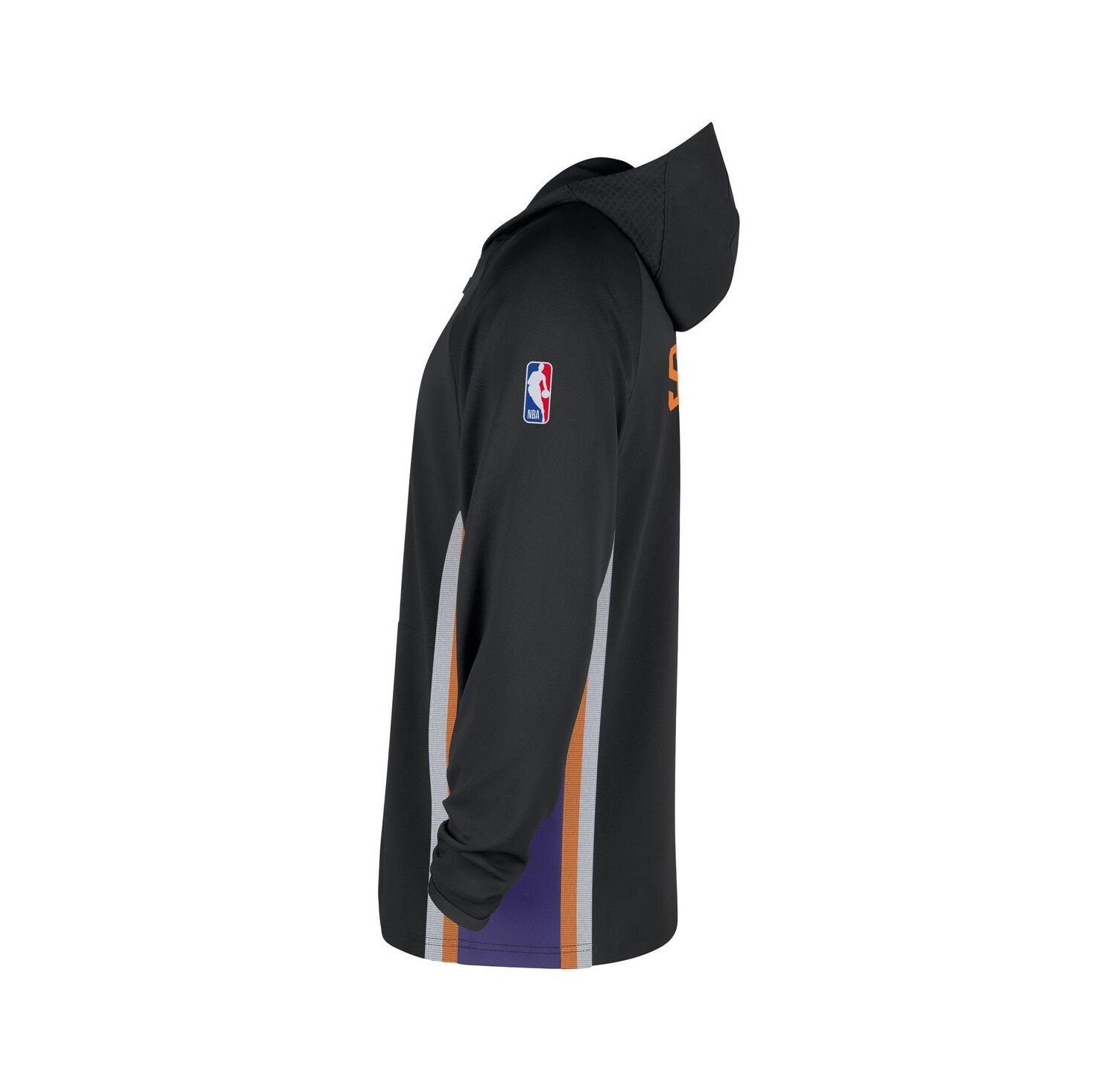 Men's Black Phoenix Suns Authentic On Court Zone Quarter-Zip Dri-FIT Hoodie Jacket