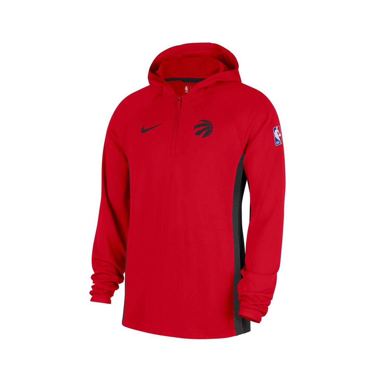 Мужская куртка Nike Red Toronto Raptors Authentic On Court Zone Quarter-Zip Dri-FIT Hoodie Jacket — фото 2