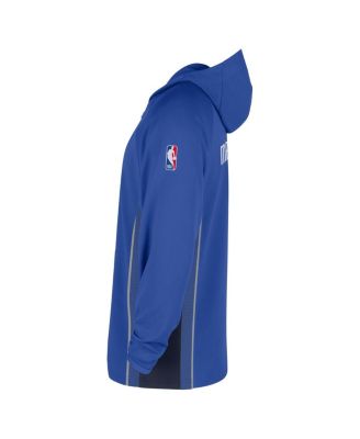 Men's Royal Dallas Mavericks Authentic On Court Zone Quarter-Zip Dri-FIT Hoodie Jacket