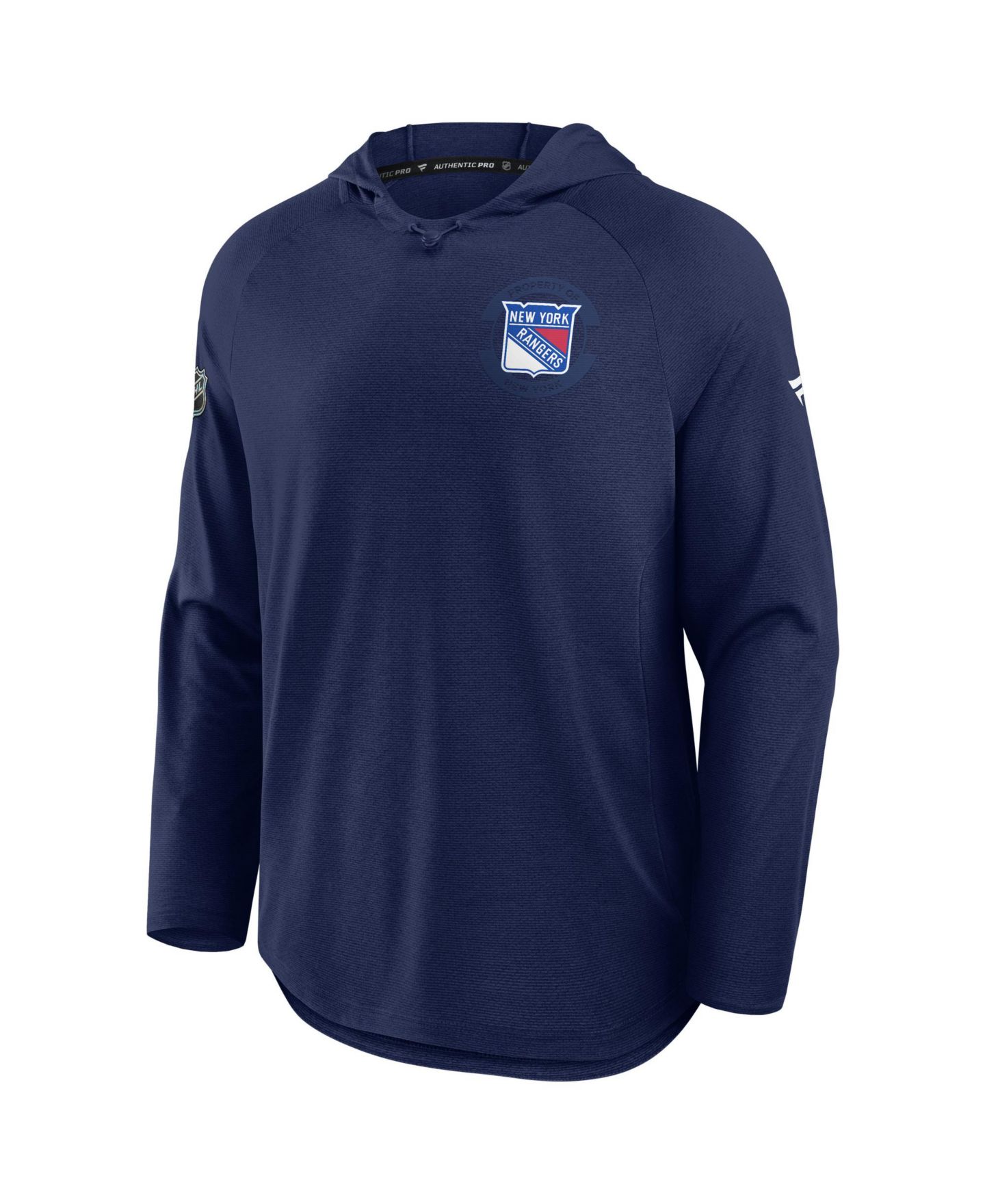 Мужское худи Fanatics Navy New York Rangers Authentic Pro Rink Raglan — фото 3