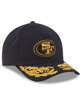 x Alpha Industries Men's Black San Francisco 49ers A-Frame 9FORTY Adjustable Hat