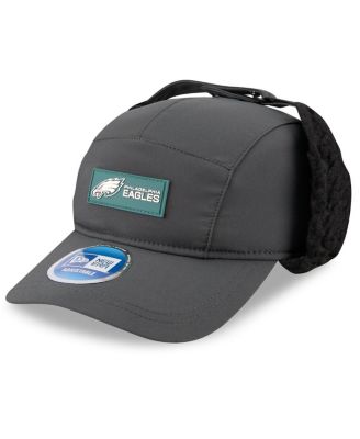 New Era - Men's Charcoal Philadelphia Eagles 2025 Sideline Cold Weather Runner Dog Ear Adjustable Hat