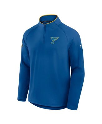 Men's Blue St. Louis Blues Authentic Pro Rink Training Quarter-Zip Pullover Sweatshirt
