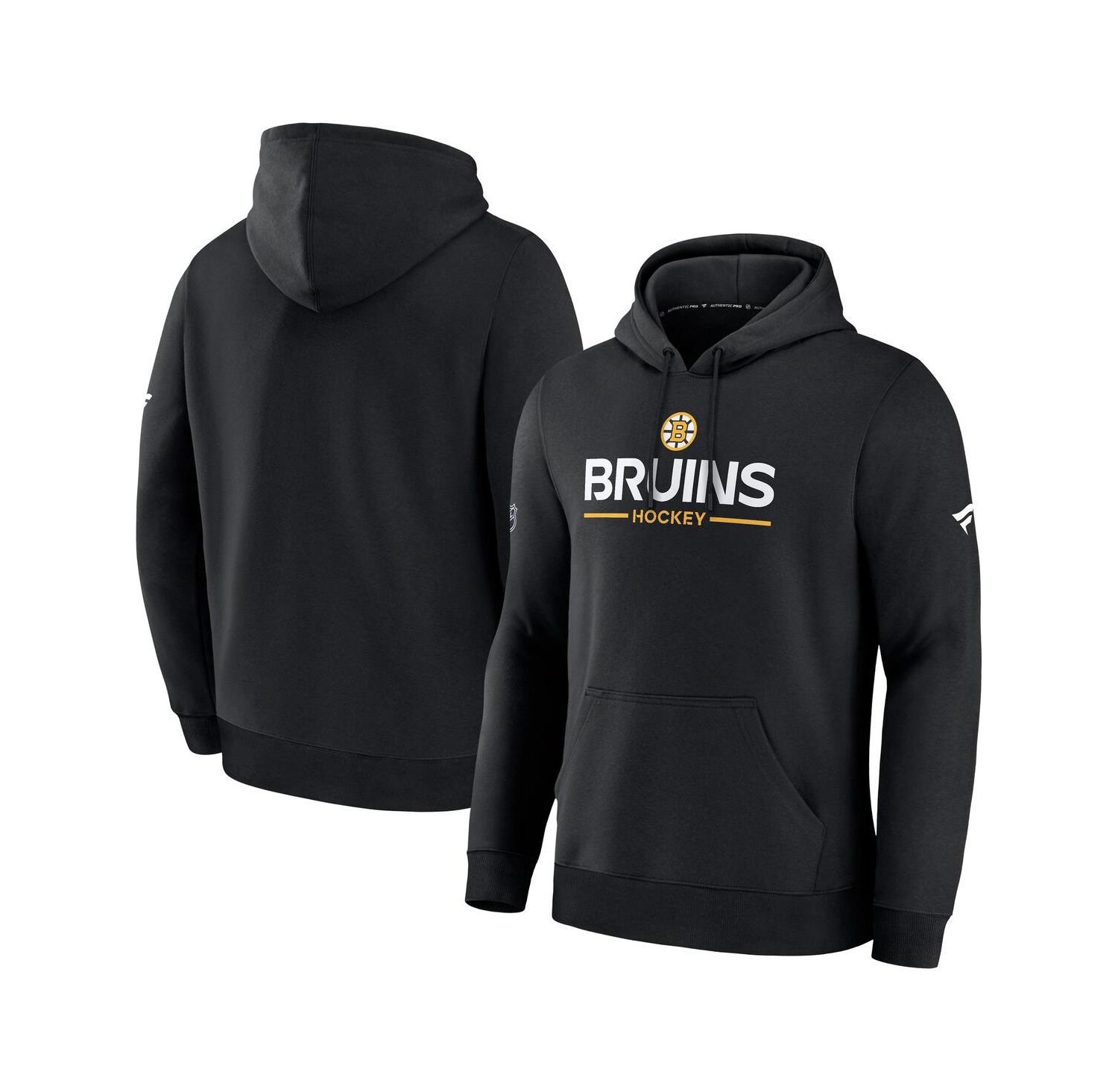 Men's Black Boston Bruins Authentic Pro Primary Hoodie