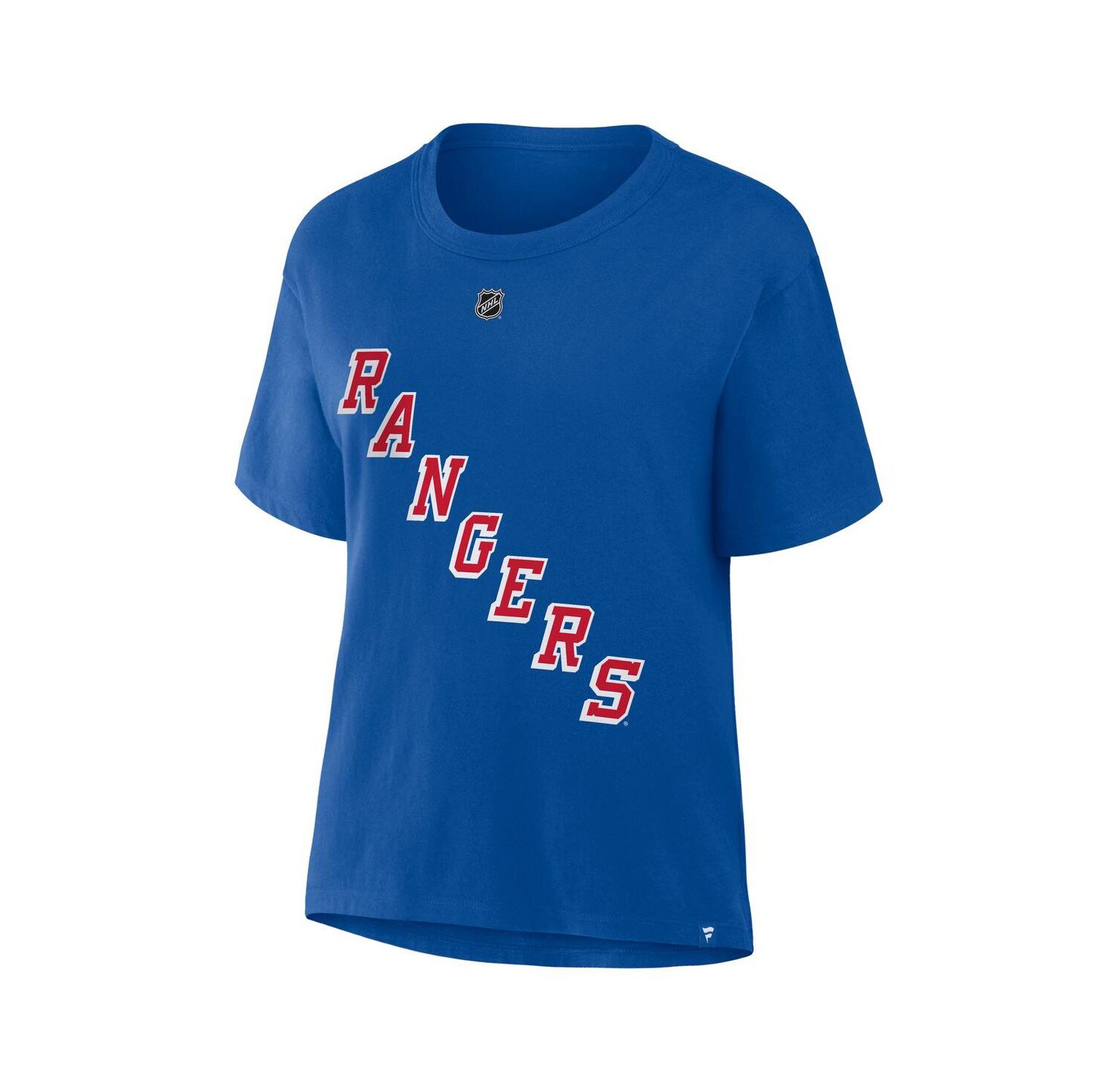 Women's Artemi Panarin Blue New York Rangers Authentic Stack Name & Number T-Shirt