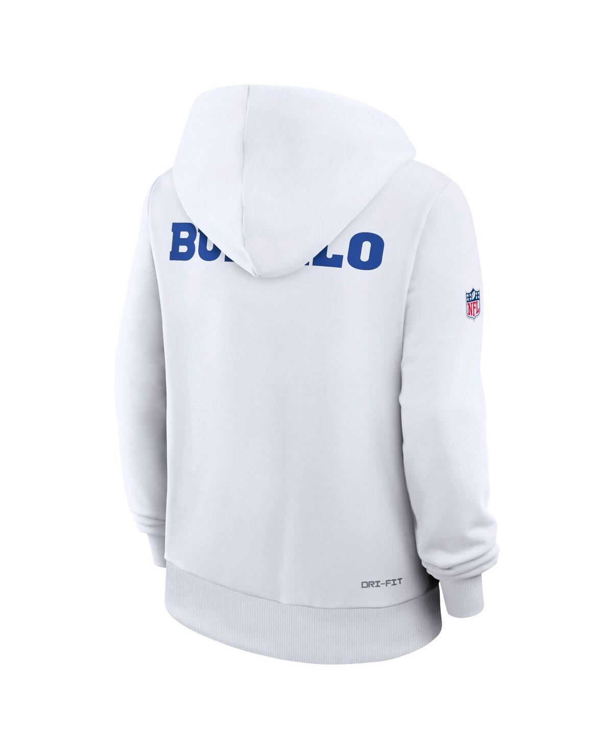 Nike Women's White Buffalo Bills 2025 Rivalries Collection Standard Issue Sideline Dri-fit Hoodie In White