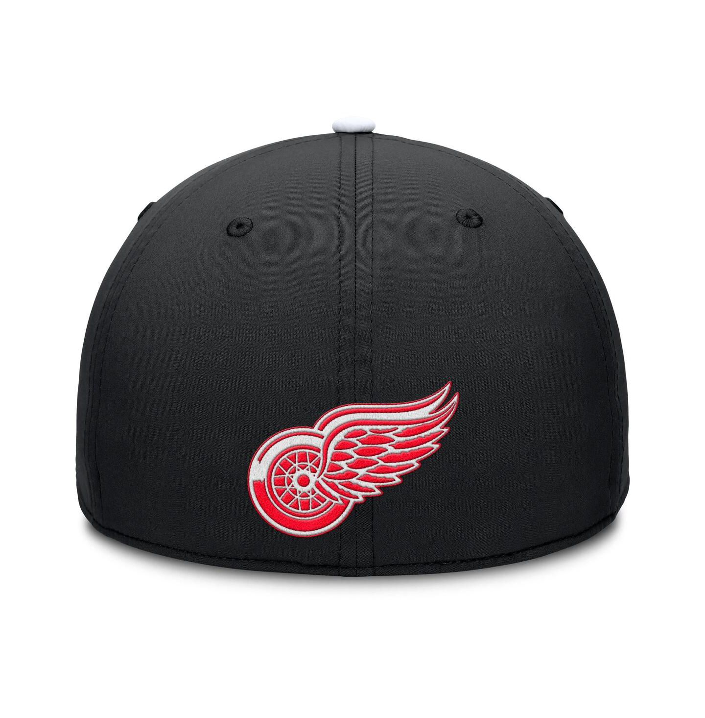 Мужская кепка Fanatics Black/White Detroit Red Wings Authentic Pro Rink Team Code Flex Hat — фото 4