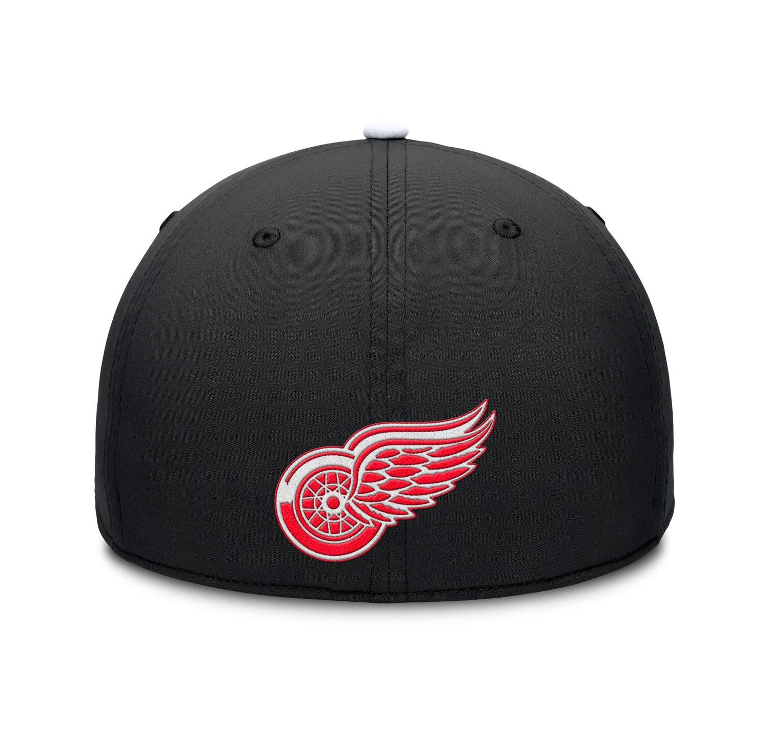 Men's Black/White Detroit Red Wings Authentic Pro Rink Team Code Flex Hat