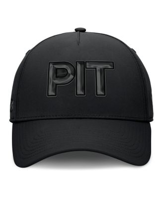 Men's Black Pittsburgh Penguins Authentic Pro Road Team Code Flex Hat