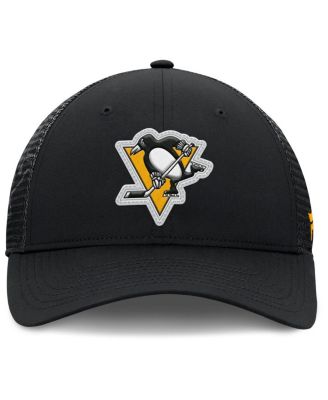 Men's Black Pittsburgh Penguins Authentic Pro Home Ice Trucker Adjustable Hat