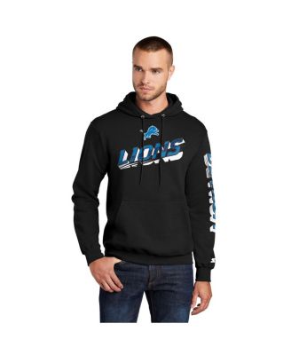 Starter - Men's Black Detroit Lions Wordmark Logo Pullover Hoodie