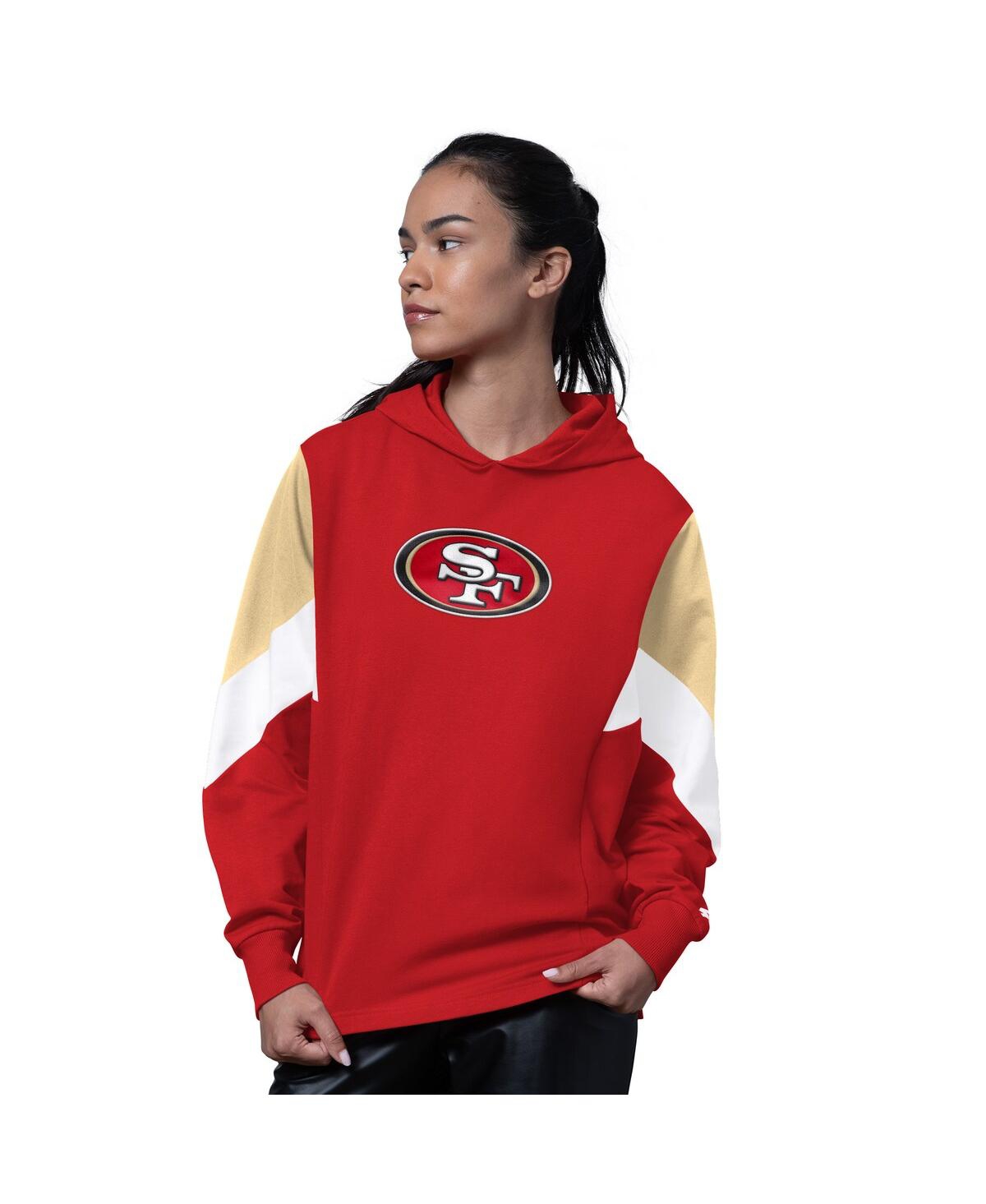 Starter Women's Scarlet San Francisco 49ers Scrimmage Hoodie In Red
