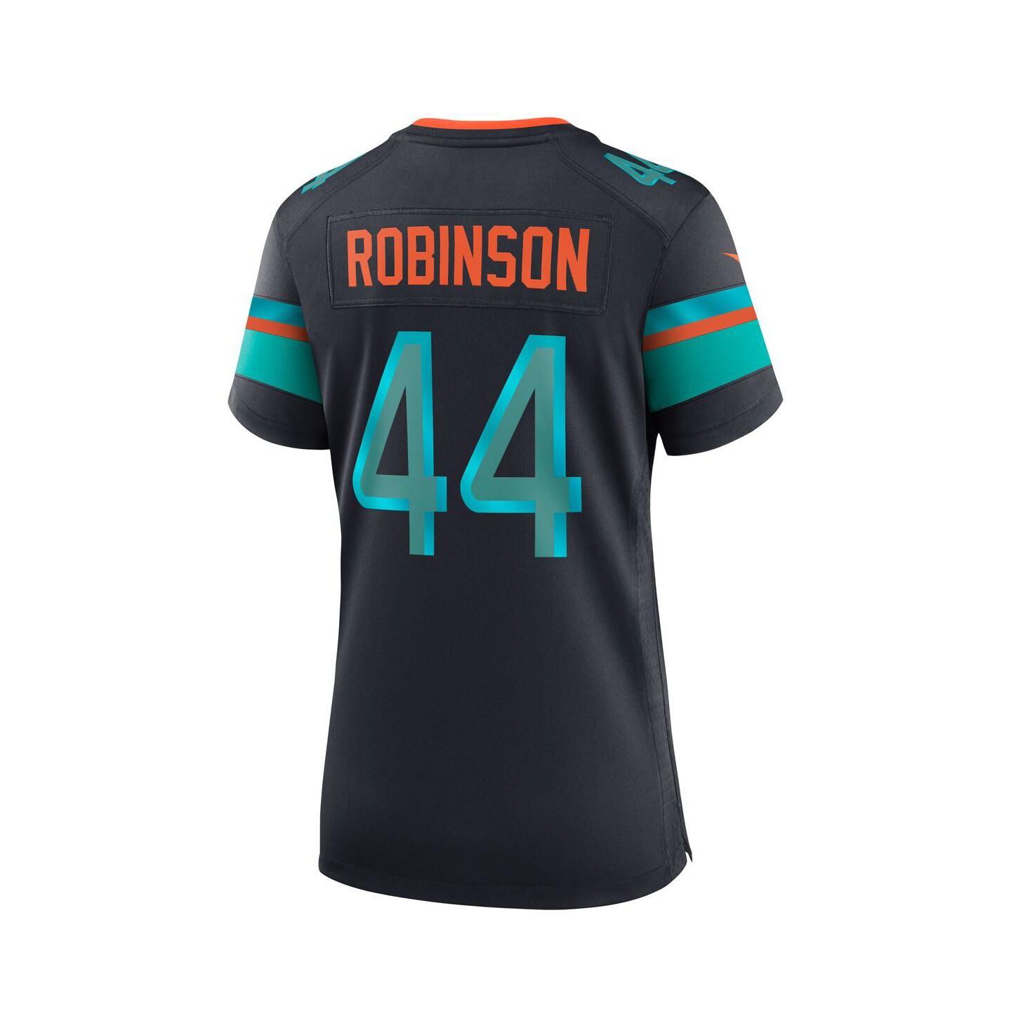 Женский топ Nike Chop Robinson Pitch Blue Miami Dolphins 2025 Rivalries Collection Game Jersey — фото 3