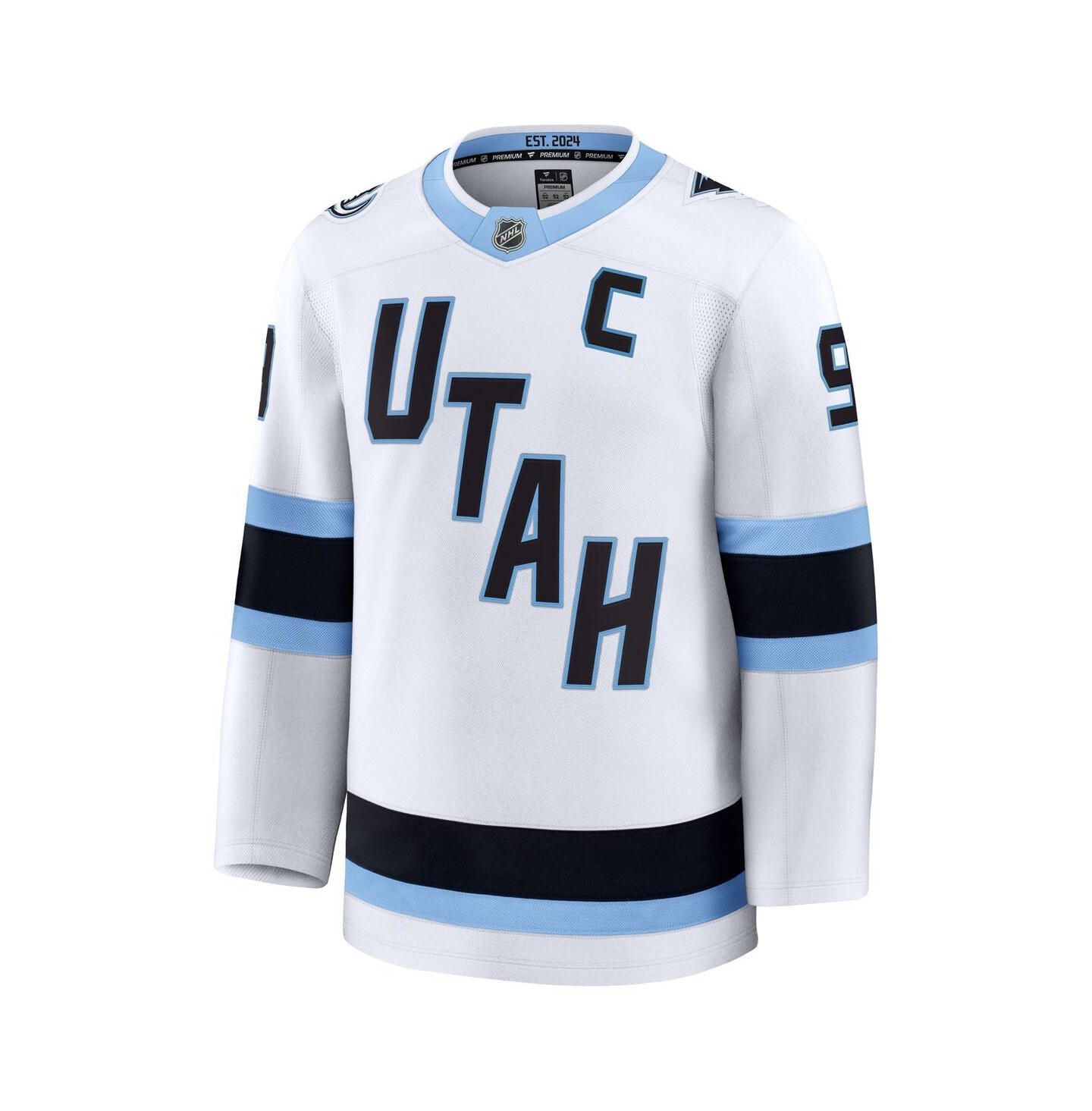 Мужской топ Fanatics Clayton Keller White Utah Mammoth Away Premium Player Jersey — фото 2