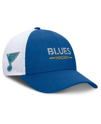 Fanatics - Men's Blue/White St. Louis Blues Authentic Pro Rink Lockup Adjustable Trucker Hat