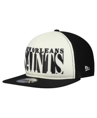 Men's Cream/Black New Orleans Saints Cutout A-Frame 9FIFTY Snapback Hat