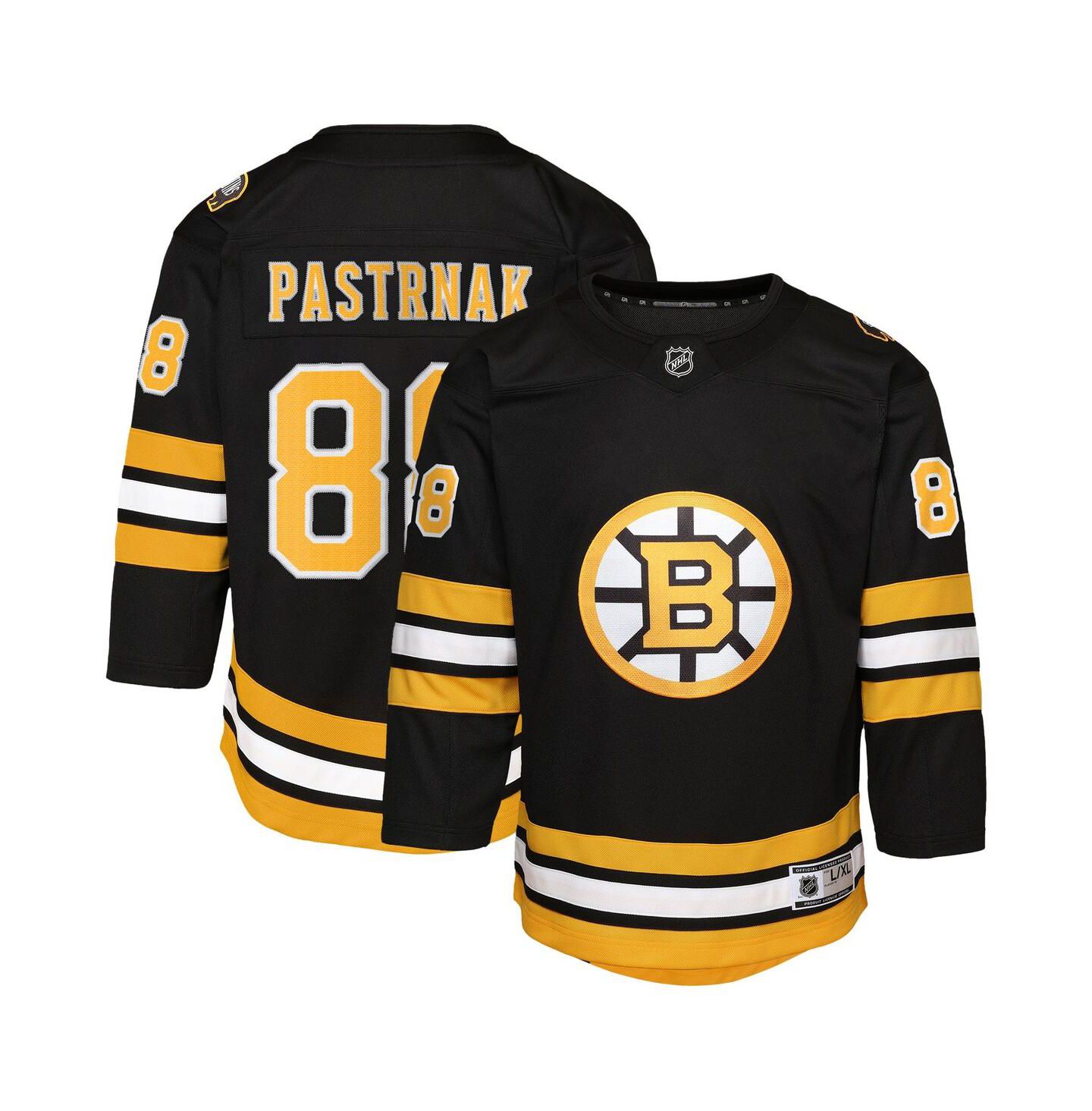 Детский топ Outerstuff David Pastrnak Black Boston Bruins Home Premier Player Jersey — фото 1