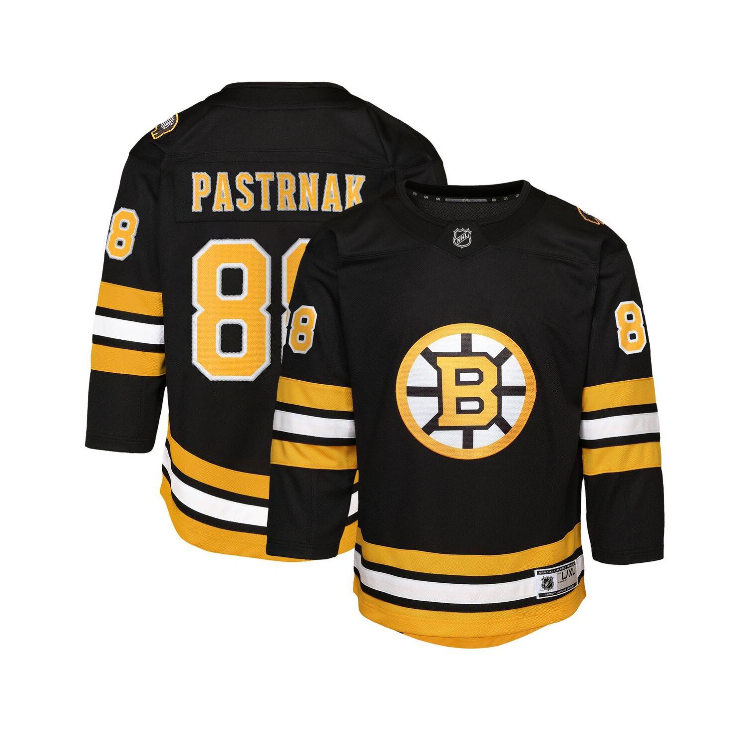 Big Boys and Girls David Pastrnak Black Boston Bruins Home Premier Player Jersey