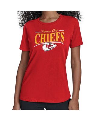 Starter - Women's Red Kansas City Chiefs Arch Stripe T-Shirt