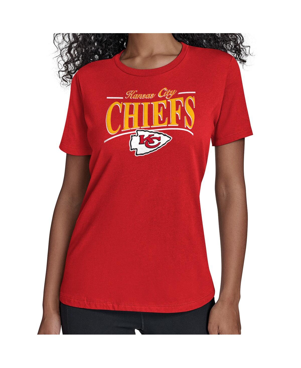 Starter Women's Red Kansas City Chiefs Arch Stripe T-shirt In Red