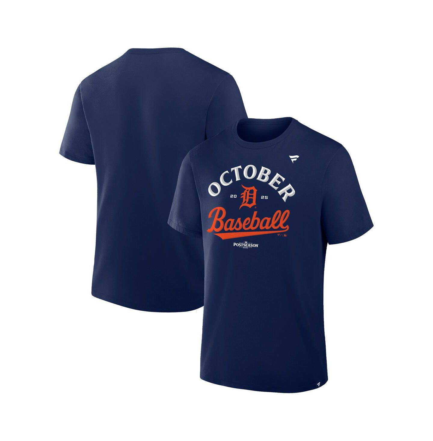 Мужская футболка Fanatics Navy Detroit Tigers 2025 MLB Postseason Locker Room — фото 1