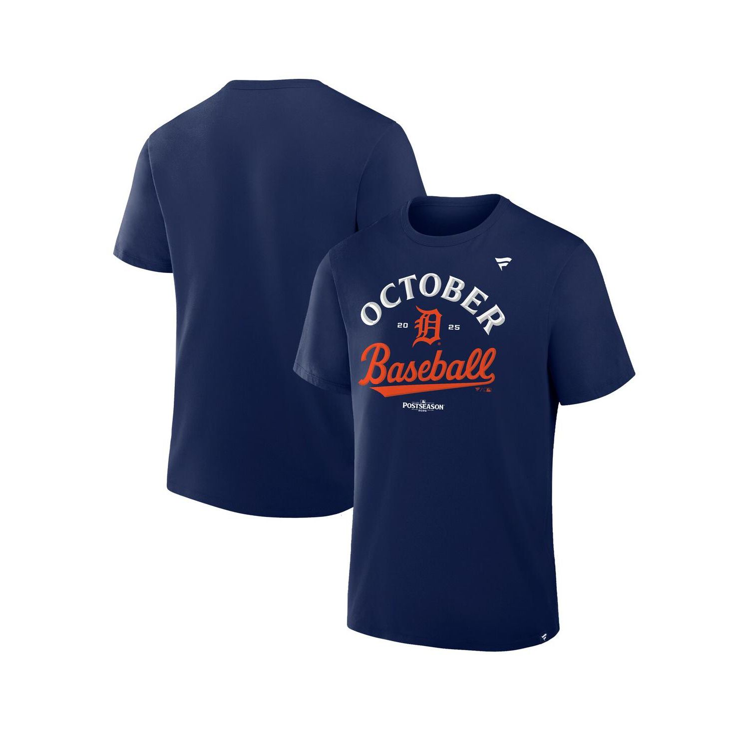 Men's Navy Detroit Tigers 2025 MLB Postseason Locker Room T-Shirt
