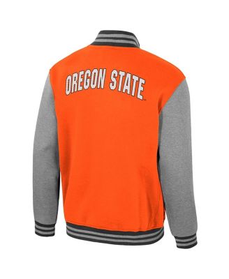 Men's Orange Oregon State Beavers Ambi-Turner Full-Zip Varsity Jacket