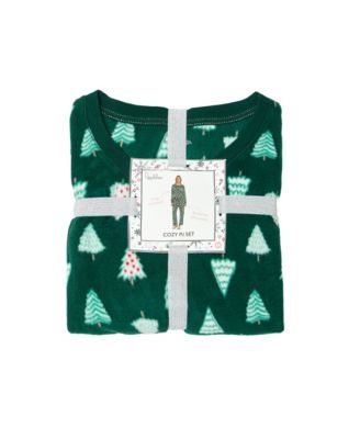 Women's 2-Piece Printed Long-Sleeve Top and Straight Leg Pants