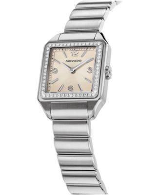 Women's 1917 Lab Grown Diamond Swiss Quartz Stainless Steel Watch, 25x34.1mm