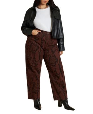 Women's Snake Print Relaxed Leg Jean