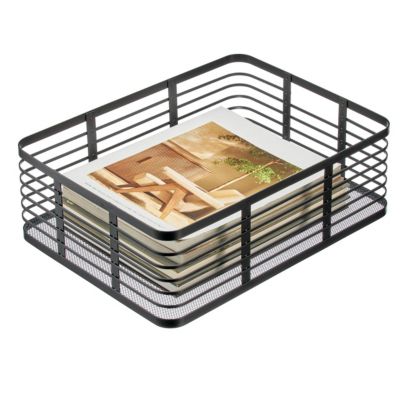 Metal Pantry Basket with Handles - Set of 2