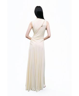 Women's Accessory Detailed Maxi Dress