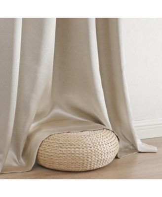 1 Piece Riyadh Light Filtering Grommet Top Embossed Diamond Jacquard Window Curtain Panel - Champagne