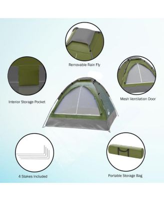 2 Person Camping Tent, Green