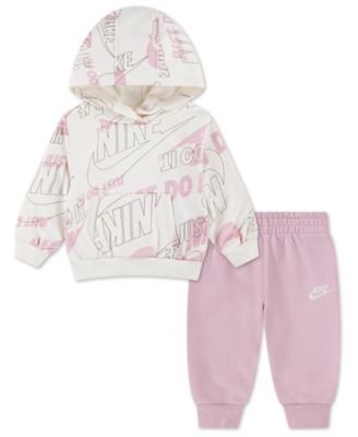 Nike - Baby Boys 2-Piece Fleece Long-Sleeve Hoodie and Pants Set