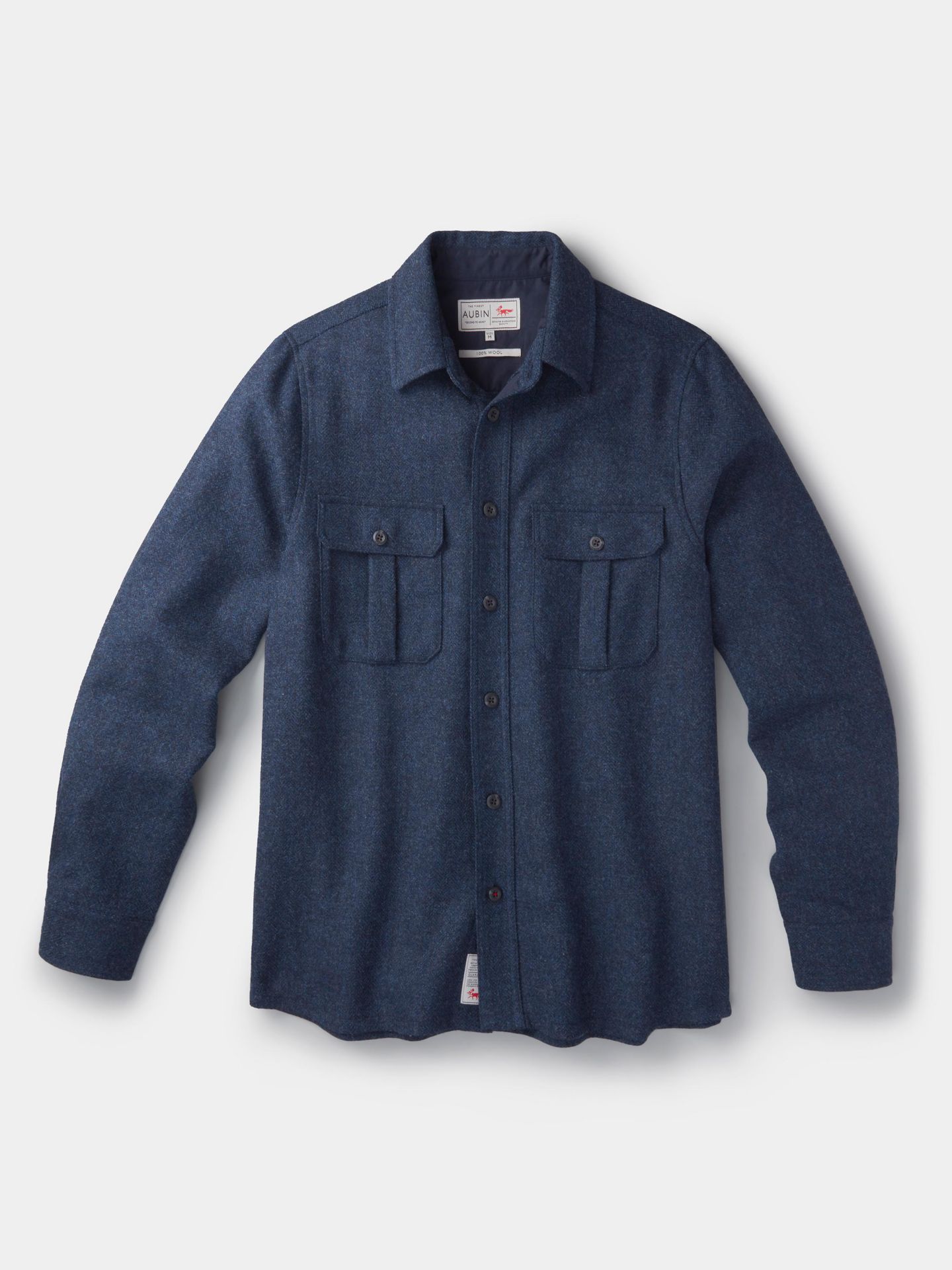 Мужская рубашка Aubin Ravendale Wool, цвет: Тёмно-синий — фото 6