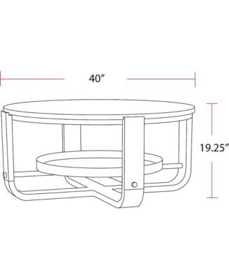 Parker House Escape Cocktail Table Round with Shelf