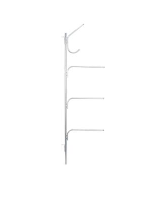 Hinge-It Clutterbuster Steel Valet Family Towel Bar, Silver