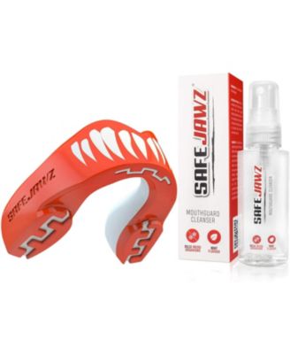 EXTRO Dual Layer Sports Mouth Guard and Disinfectant Spray Bundle for Basketball, Football, MMA, Hockey, Wrestling - Junior - Goldie